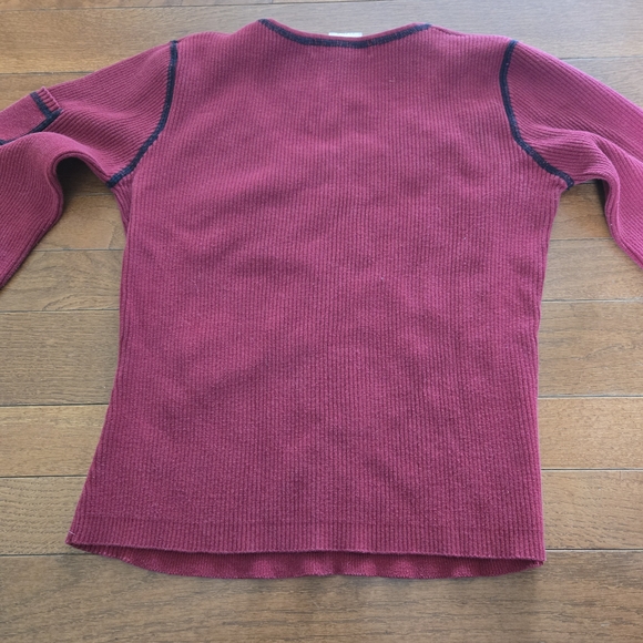 Y2K Cotton Roots Red And Black Knit Fitted Top Medium - Picture 5 of 8